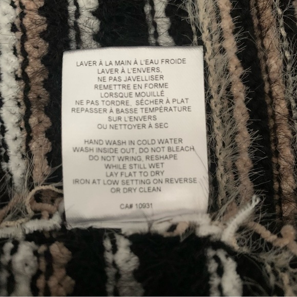 Laura Contrast Trim Textured Striped Cardigan Sweater, Size Small - Picture 11 of 11